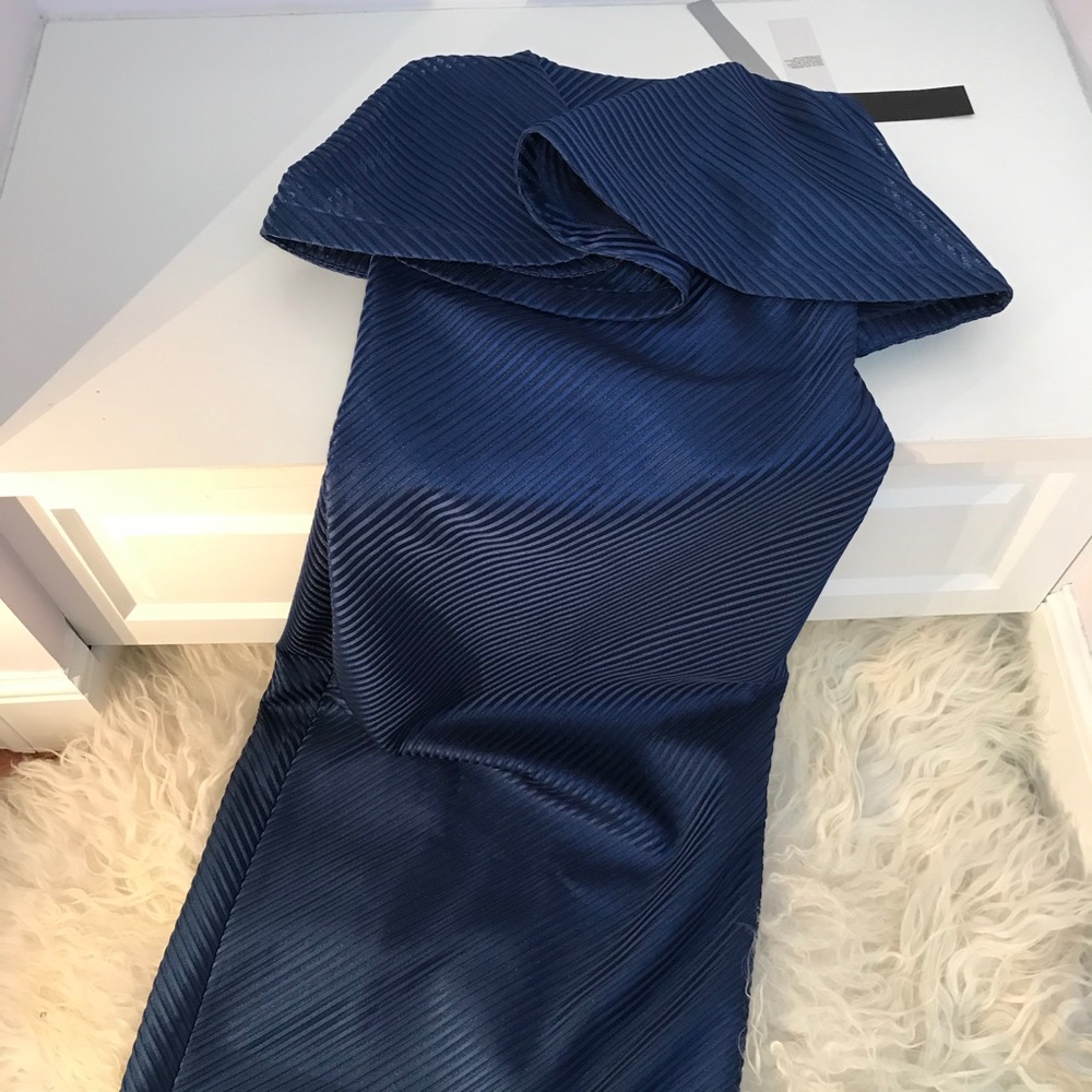 HALSTON HERITAGE Strapless Mesh Dress 2073 - Picture 4 of 10